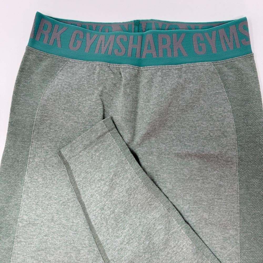 Gymshark Flex High Waisted Seamless Leggings Sage Green Grey Marl Womens Medium